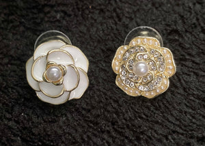 Gemini Earrings (White)